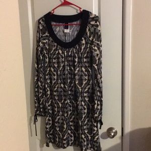 Polkadots white, black sparkly stretchy dress